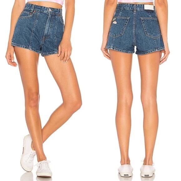 RE/DONE x Solid & Striped Venice Denim Shorts Women’s Size 24 70s AF High Rise - Picture 1 of 5